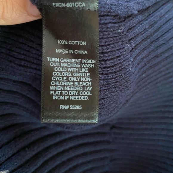 Express Men’s Quarter Zip Sweater Blue Size Medium - Picture 5 of 6